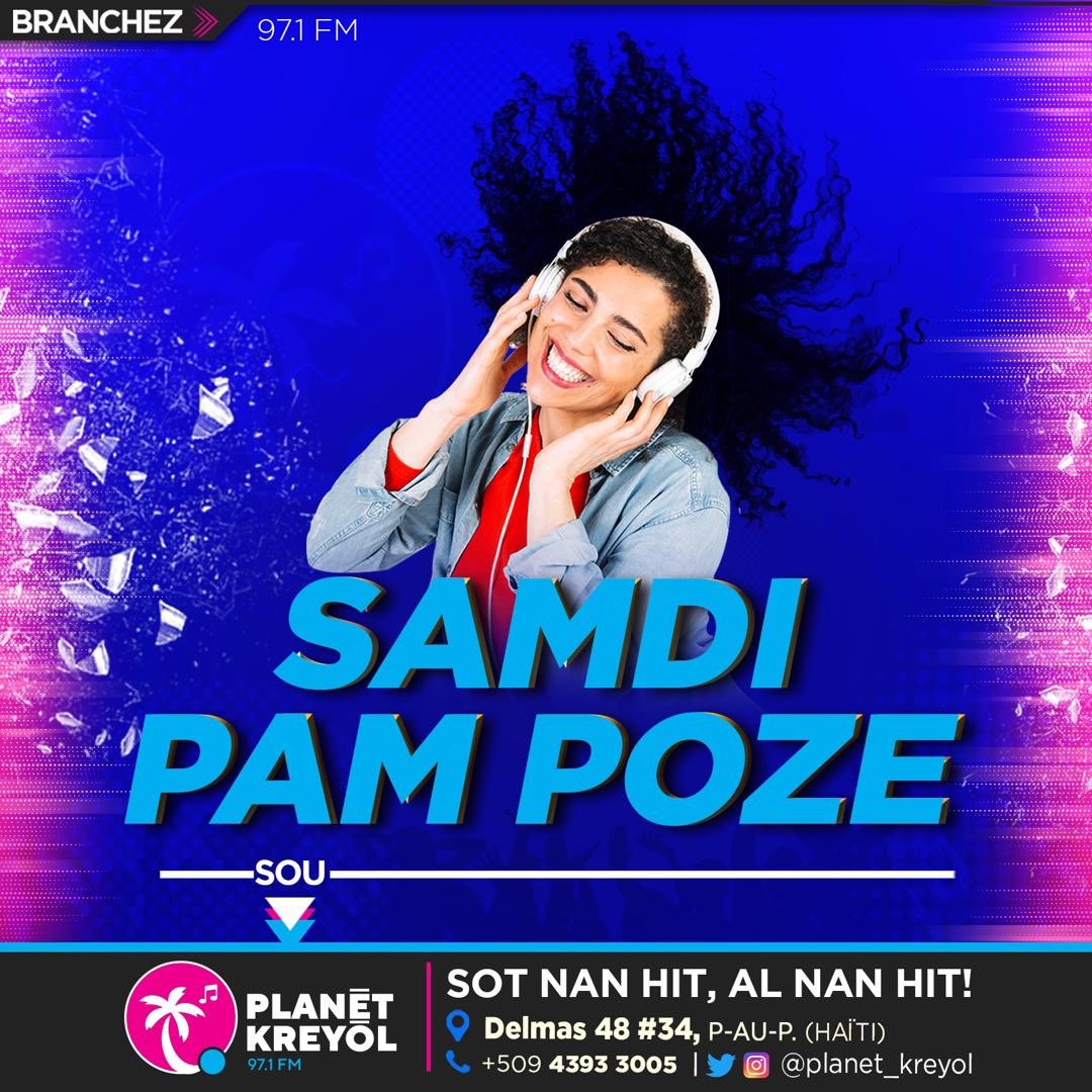 planetkreyol971's tweet photo. Branche https://t.co/VnZhezaefc Epi samedi paw poze 😊#weekendvibes #planetkreyol #hitsouhit #music #haiti #entertainment https://t.co/hnI00f5BMd