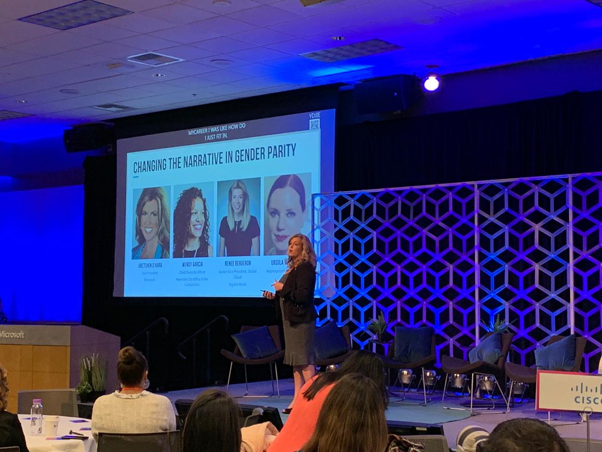 GlobalWIC's tweet photo. “If we invest in women at the same pace as we invest in men in the tech industry, 5 trillion dollars will be added to the global economy.“
 - @GretchenOHara 
#womenincloud #shesoars #WICAction2020 https://t.co/W9uOIhNU1k