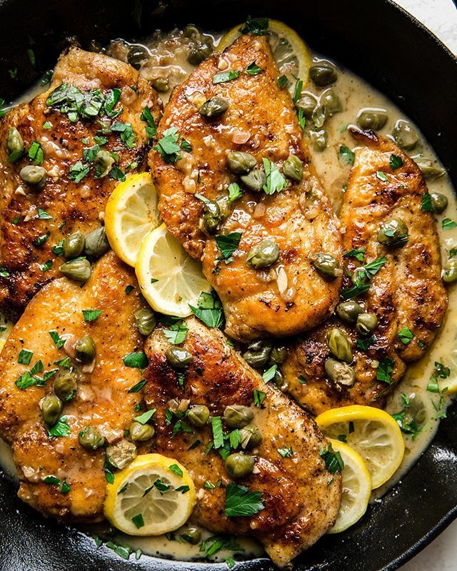 No dinner plans yet? This beauty takes just ten minutes from sauté pan to table. Lemony, caper-topped, and just buttery enough, chicken piccata is an easy week-END  supper that’s easy to love, and so very fast! ift.tt/2TVA5x3