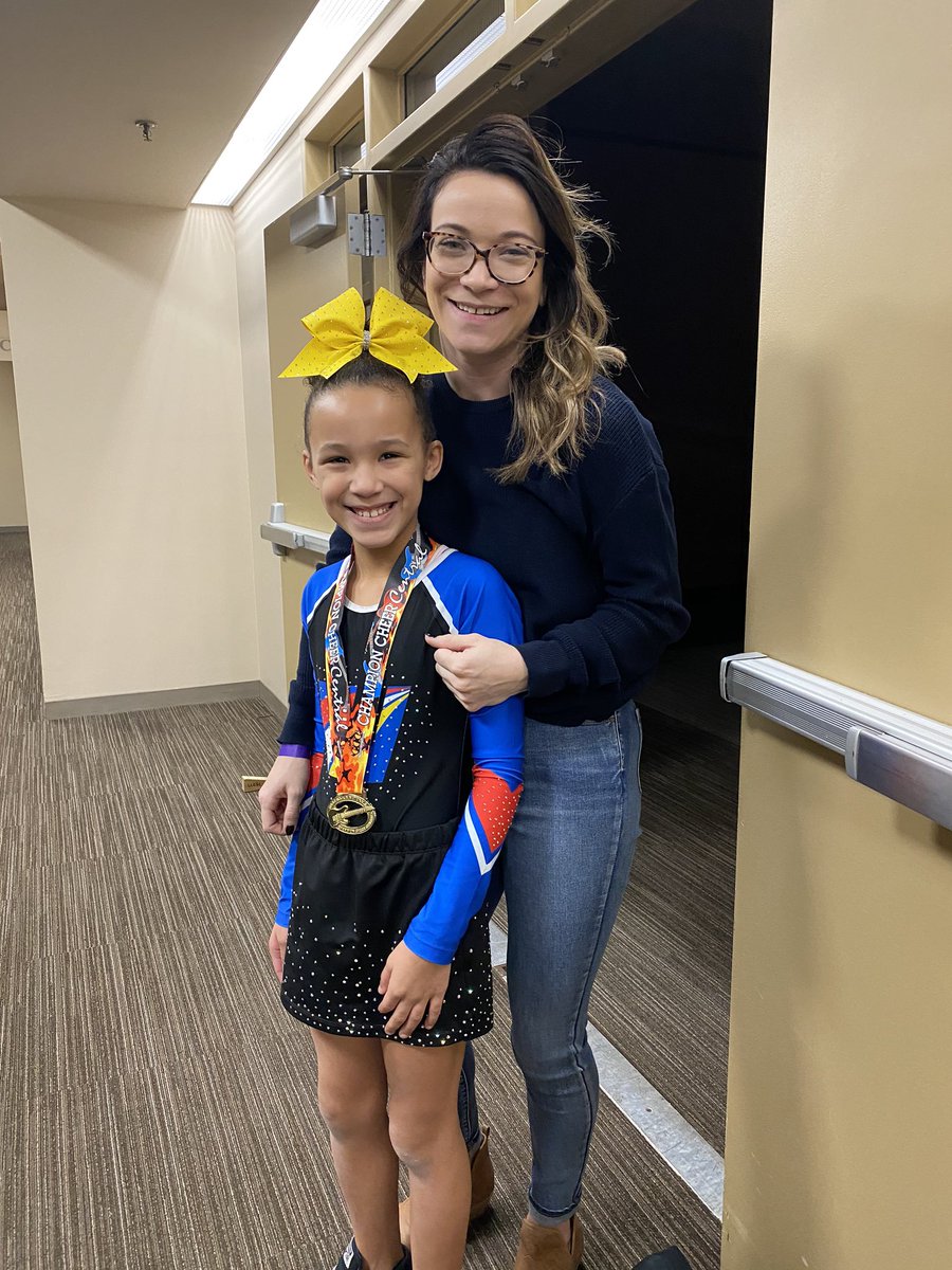 mrsperretta_'s tweet photo. Today, Natasha ROCKED her first cheer competition in Cleveland! I’m so proud of her &amp; unbelievably happy I got to see her ❤️❤️ Cheering on my kids outside of the classroom is one of my favorite parts of my job! https://t.co/lKMDcWdRSH