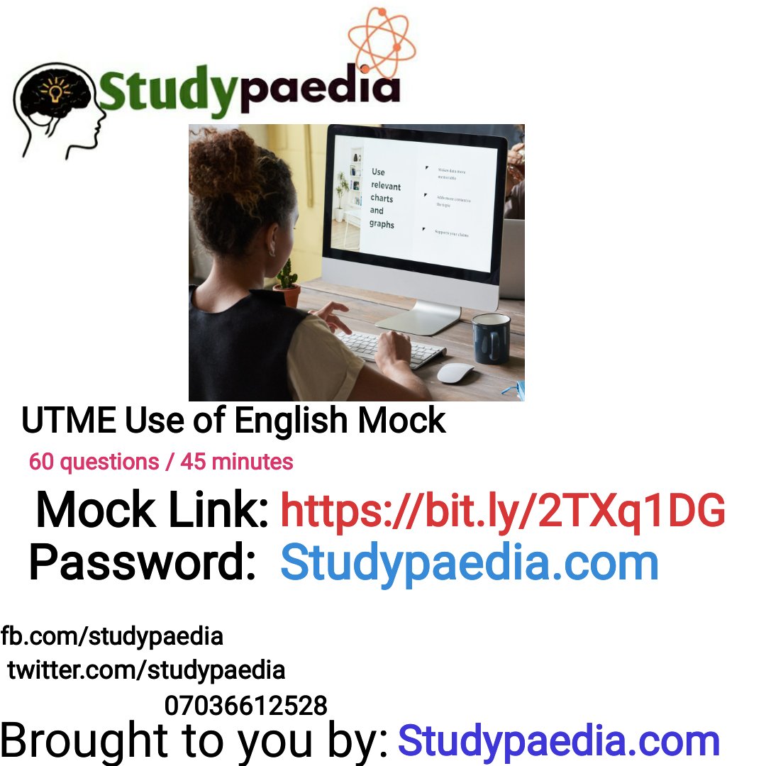 studypaedia's tweet photo. Engineering, Art, Social sciences can check how sound their Use of English is.... #Studypaedia #valenciabarca #utme #success #grammar #education #nigeria #harmattan #teacher #English https://t.co/FtzEERGq4v