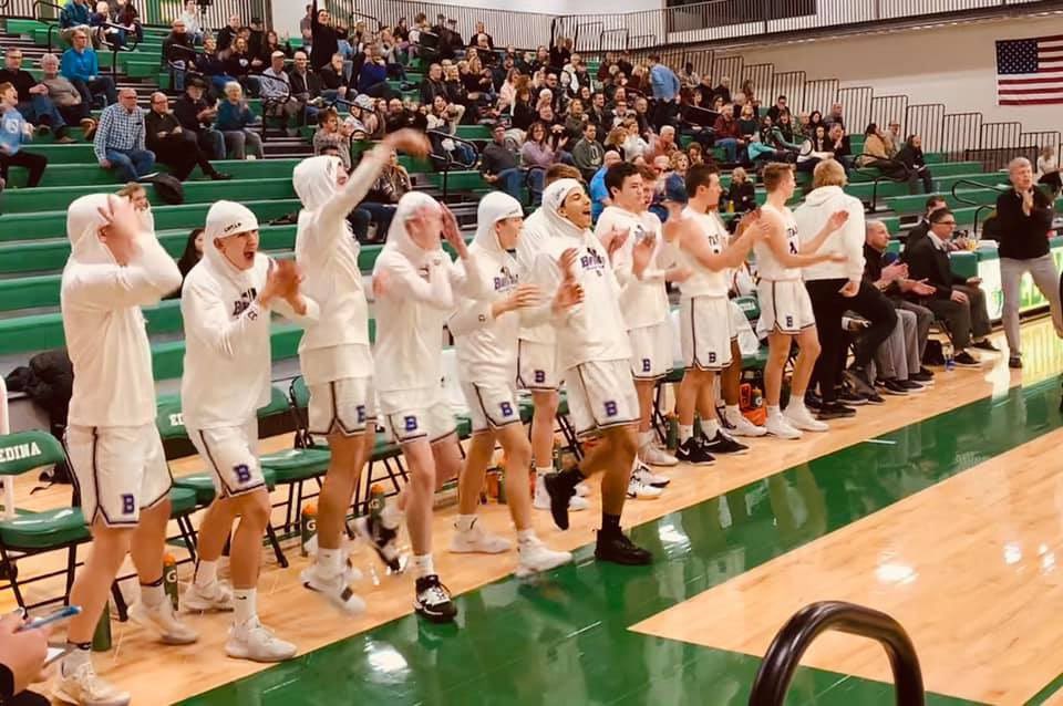 BHS_BoysHoops's tweet photo. Here is a picture from our game last night. We always talk about being a part of something bigger than ourselves. Our JUICE squad brought the energy and seeing the pure joy of emotions for their teammates is incredible! #thesekidsgetit https://t.co/aD0wRC9QnY