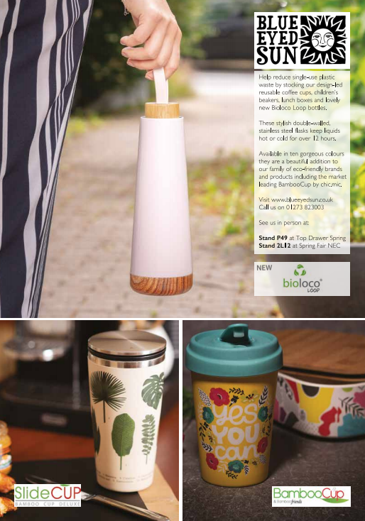 gift_focus's tweet photo. More must haves from @Blue_Eyed_Sun
#Slide & #Bamboo #Cups The new #Bioloco Loop #bottles, #Eco #Friendly Products come along to their stand @SpringAutFair
@BambooCupUK
. https://t.co/cTkdVL0Qta