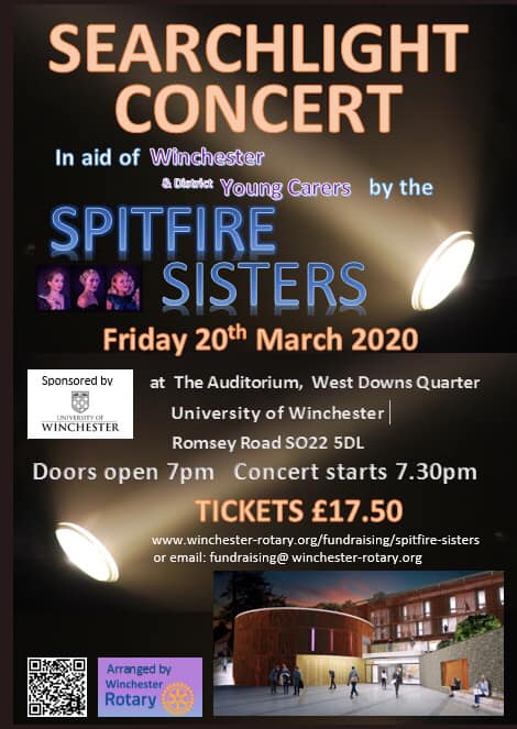 Tickets gone on sale this week for this #charity event organised by <a href="/WinchRotary/">Winchester Rotary UK</a> to raise funds for <a href="/WIN_YoungCarers/">Winchester Young Carers</a> . Fab performers <a href="/SpitfireSisters/">The Spitfire Sisters</a> in concert! Don't miss it!