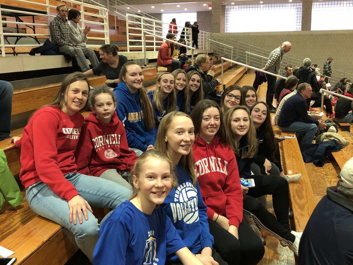 Ladies here supporting @cornellwbball today as part of our team outing. ❤️🏀 #goBigRed