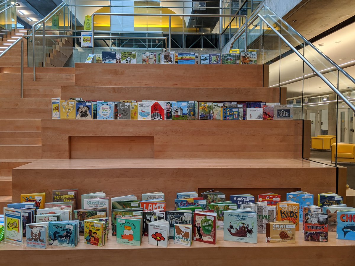 Sadietuc's tweet photo. It's #FamilyLiteracyWeek! Start off your celebration by visiting the library! @VPL and @decodaliteracy have a bunch of fun activities planned and raffles to enter. Head to Level 9 at the Central branch any time until 3:30 today. Pictured: The library's Read to the Top challenge. https://t.co/n7uQwNxBeH
