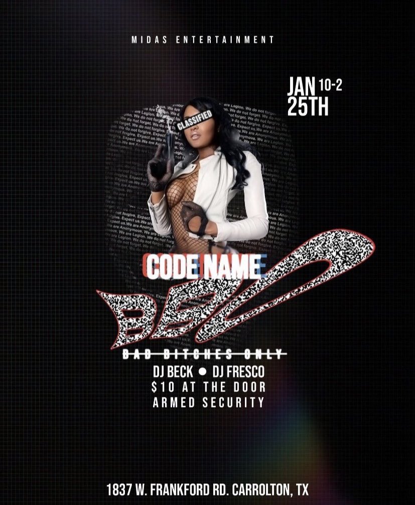 CanyouPLEASESMD's tweet photo. TONIGHT is your guaranteed play that you DO NOT wanna miss out on! ๐
#CodeNameBBO presented by @TheMidasEnt ๐
Featuring sounds by @rebekahxgrace and @Only1Fresco ๐ https://t.co/b85DwmV4fz