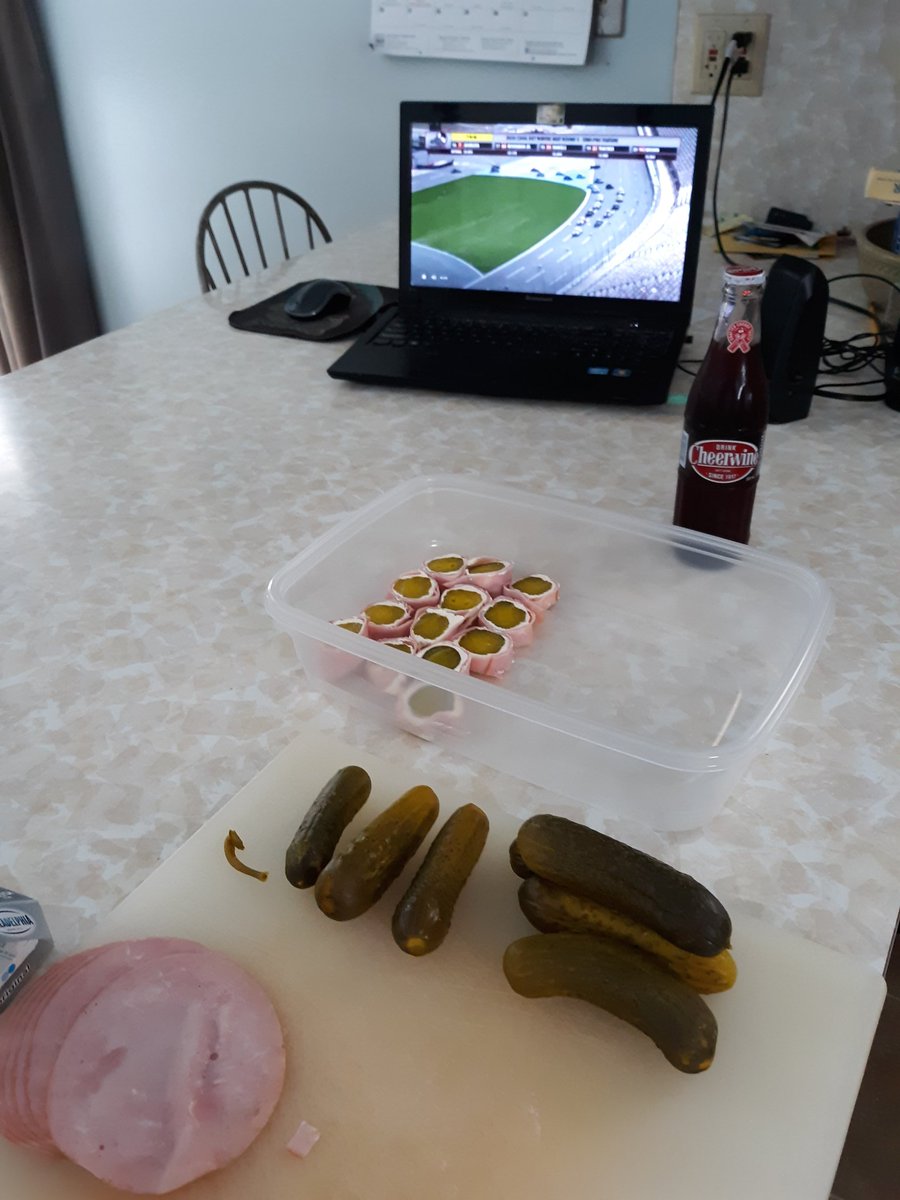 7KRacingTeam's tweet photo. @legendsnation Enjoying today's @USLegendCars #CookOutWH coverage on the computer while making some pickle wraps and enjoying @DrinkCheerwine https://t.co/xGmP9paF7T