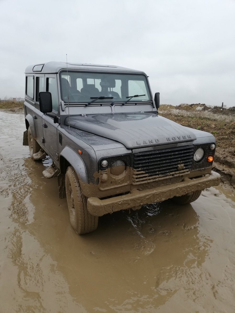 The beast was hard at work today #surveying a landfill site in Basildon,  as the slop got deeper I chickened out, #goingsoft #wetnmuddy #workhorse @TAILOREDDEFENDER