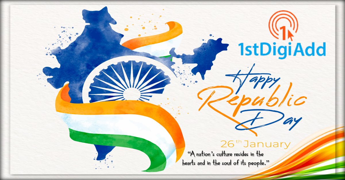 FirstDigiAdd's tweet photo. 🇮🇳“Lead the change and become a real Indian! जय हिन्द!"🚩
Make your #Republic_day special with #First_DigiAdd & get benefits of discount offers on #Digital_Marketing #Email_Marketing #Bulk_SMS #Web_Development
#RepublicDay2020 #RepublicDayIndia
Visit : https://t.co/L70WxCZZy6 https://t.co/2PVqsZDix5