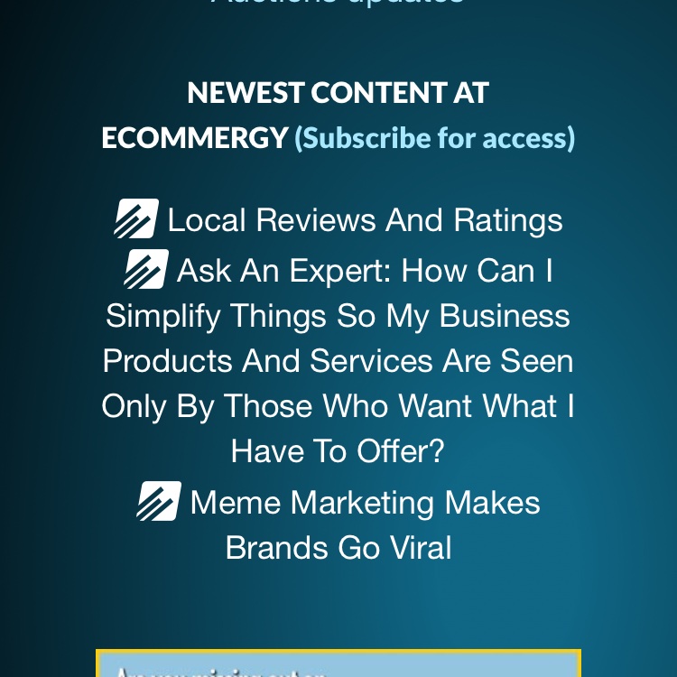 JoshSalisbury12's tweet photo. Can’t afford a monthly #ECommergy subscription? Stop by #AstroAuctions to bid on and win 1 and 5 day passes. With ECommergy auctions going at all times, you'll have opportunities to win and gain access to all the top and timely #business resources !
https://t.co/vb0aSLf7Ts https://t.co/9z3xseKiNz