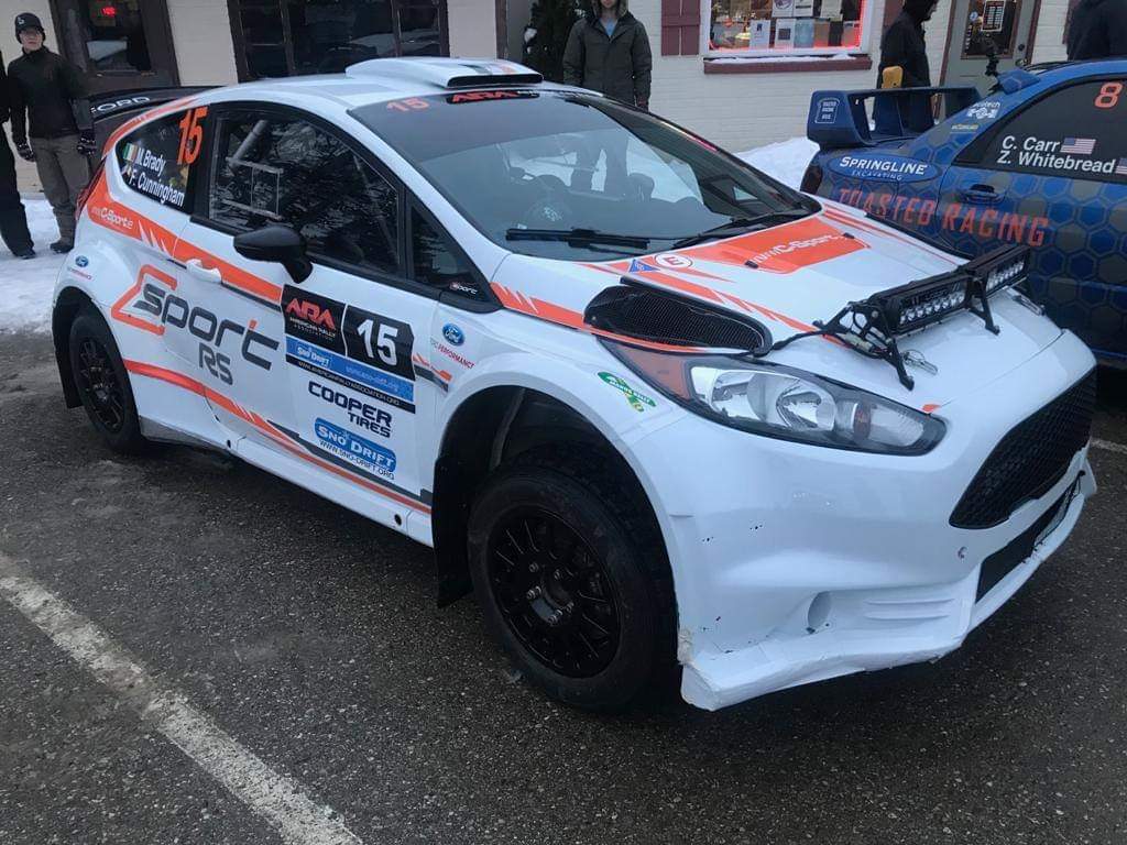 With 8 stages completed in very tricky conditions, Frank Cunningham and <a href="/MartinBrady44/">Martin</a> sit 6th o/a at the Sno*Drift Rally in Michigan, USA.

6 more stages left to go!