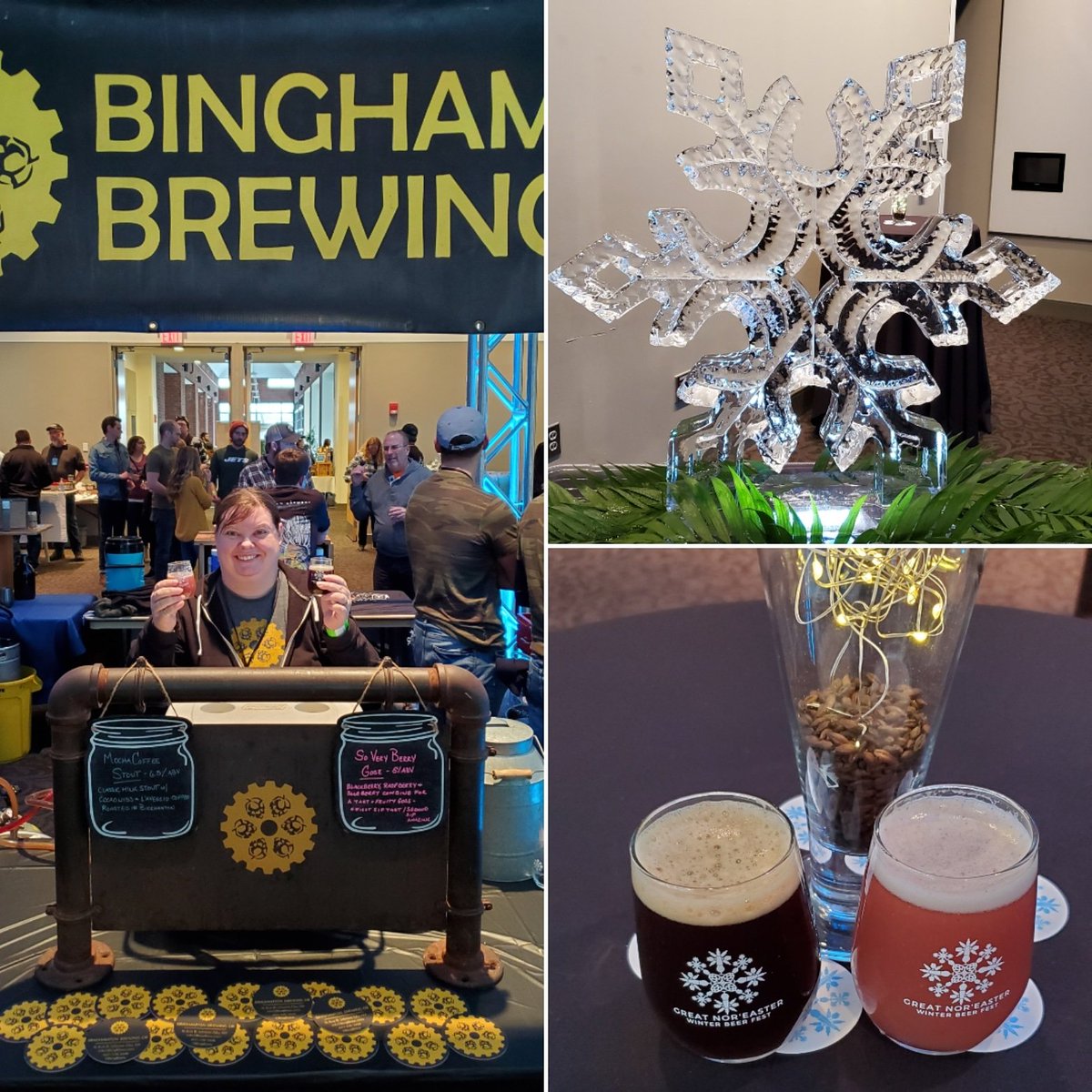 bingbrew's tweet photo. Ready to share So Very Berry Gose and Mocha Coffee Stout with everyone enjoying the #GreatNoreaster. Hello Saratoga! #BeerPeopleLove #TheFirstPour #thinknydrinkny 🍻❄️🎶🥨 https://t.co/wZ68SC7aSI