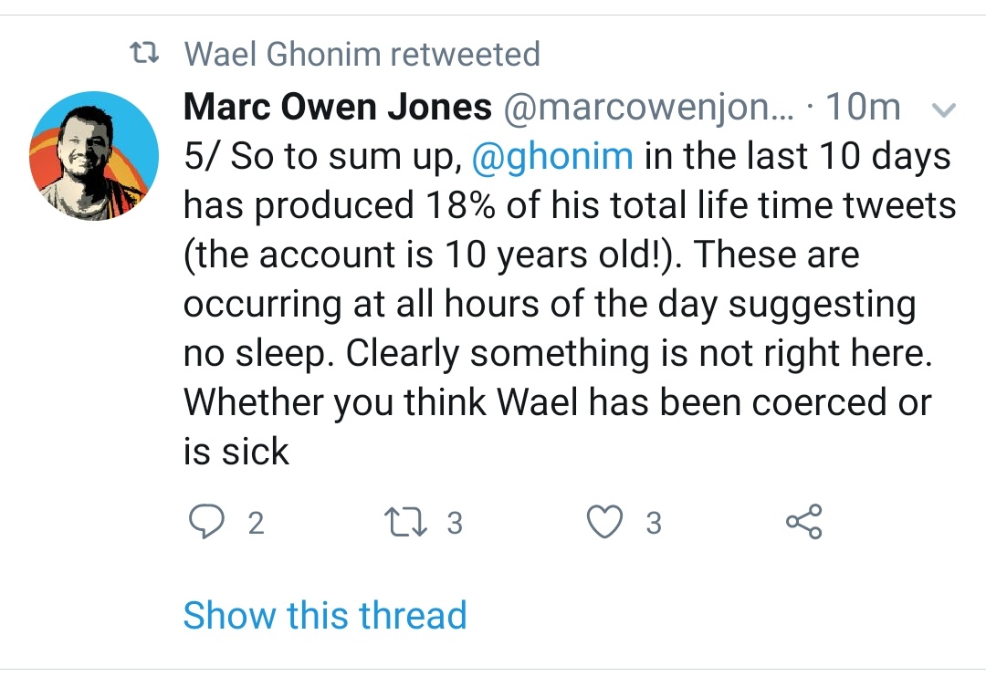 7/ weirdly, Wael has tweeted part of this thread ...
