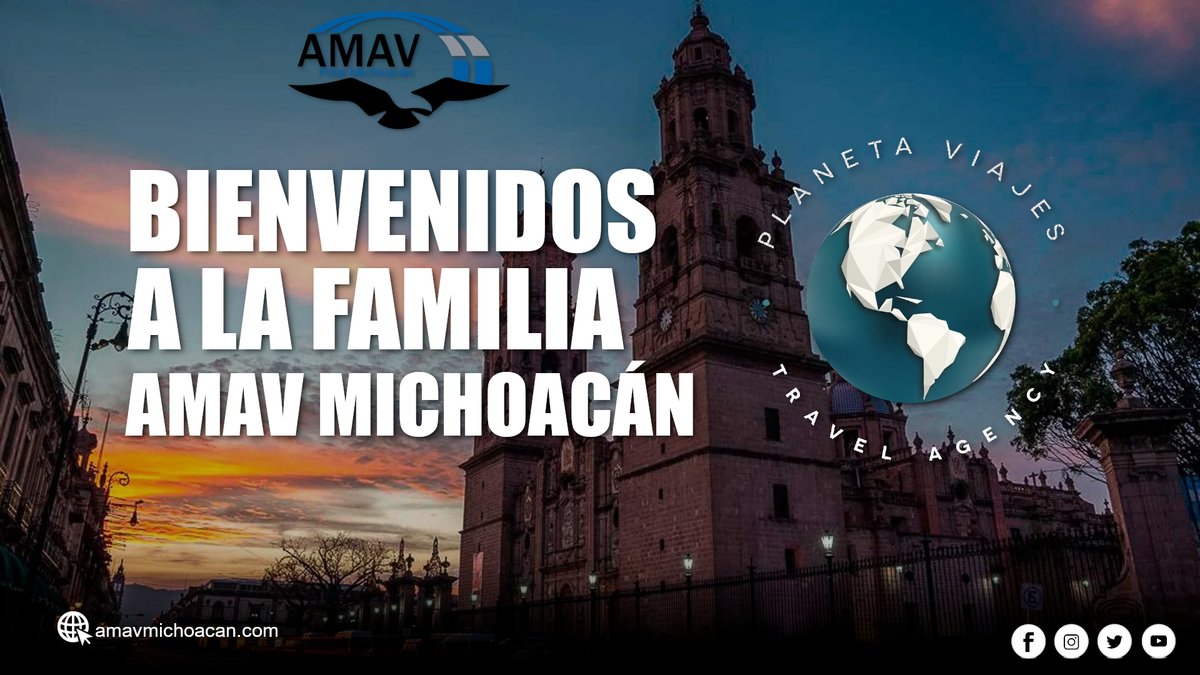 AmavMichoacan's tweet photo. Bienvenidos #ViajesPlaneta a nuestra Familia AMAV Michoacán🧳🦅🌎🦋

https://t.co/EUKakP77HU

#SoyAMAVMichoacán https://t.co/TZiD2kceY0