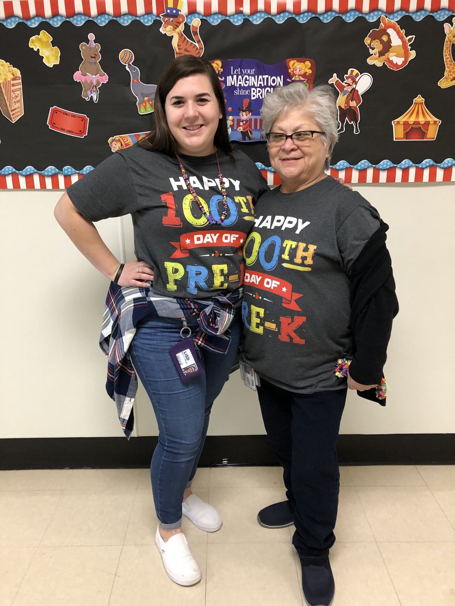 maria_ortizme3's tweet photo. Mrs. Philip and Mrs. Ortiz full day pre-k 100 th day pic. because we rock lol at Stewart’s Creek Elem. #greatestschoolonearth #scelearns #scestallions https://t.co/D3Pzisl6KK