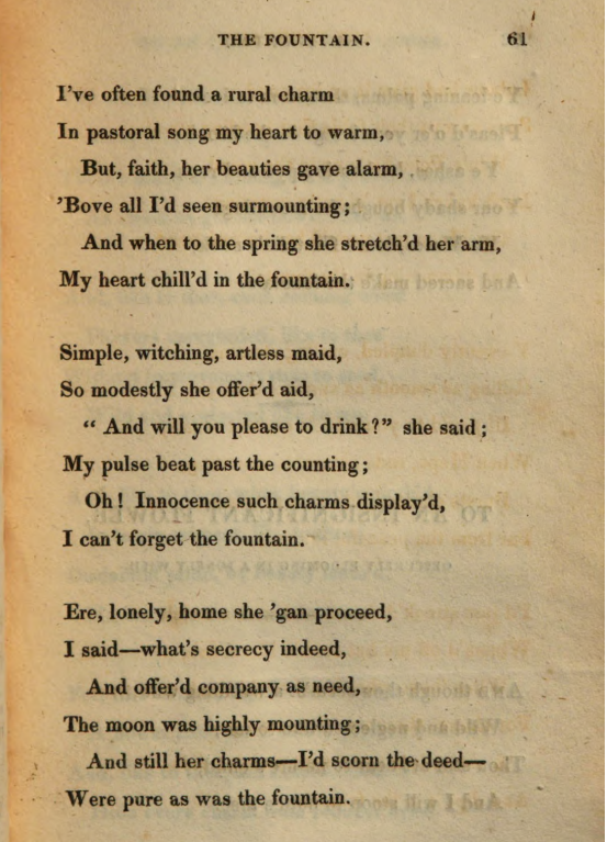 JohnClareSoc's tweet photo. Today's #PoemsDescriptive2020 is the moony, dreamy poem 'The Fountain'. Clare wrote of this poem that "the one on the Fountain was written one sunday evening while sitting bye a brook on Casterton cowpasture with patty" (his wife) https://t.co/If57Tfuh8U