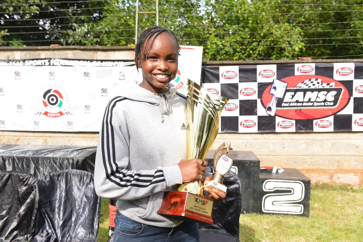 Nandi Kiplagat, Lady Rider of the year at today's annual Motorcycle Sports Federation of Kenya (MSFK) Awards Gala #MX4life #motocross #bikegirls #FIMAfrica