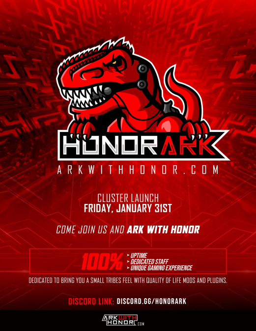 ArkWithHonor's tweet photo. Hey everyone! We are getting very close to launch date and hope to see all of you there! If you have any questions about the cluster join our discord here ----> https://t.co/LuPWsIULES https://t.co/hEqZgsfG64