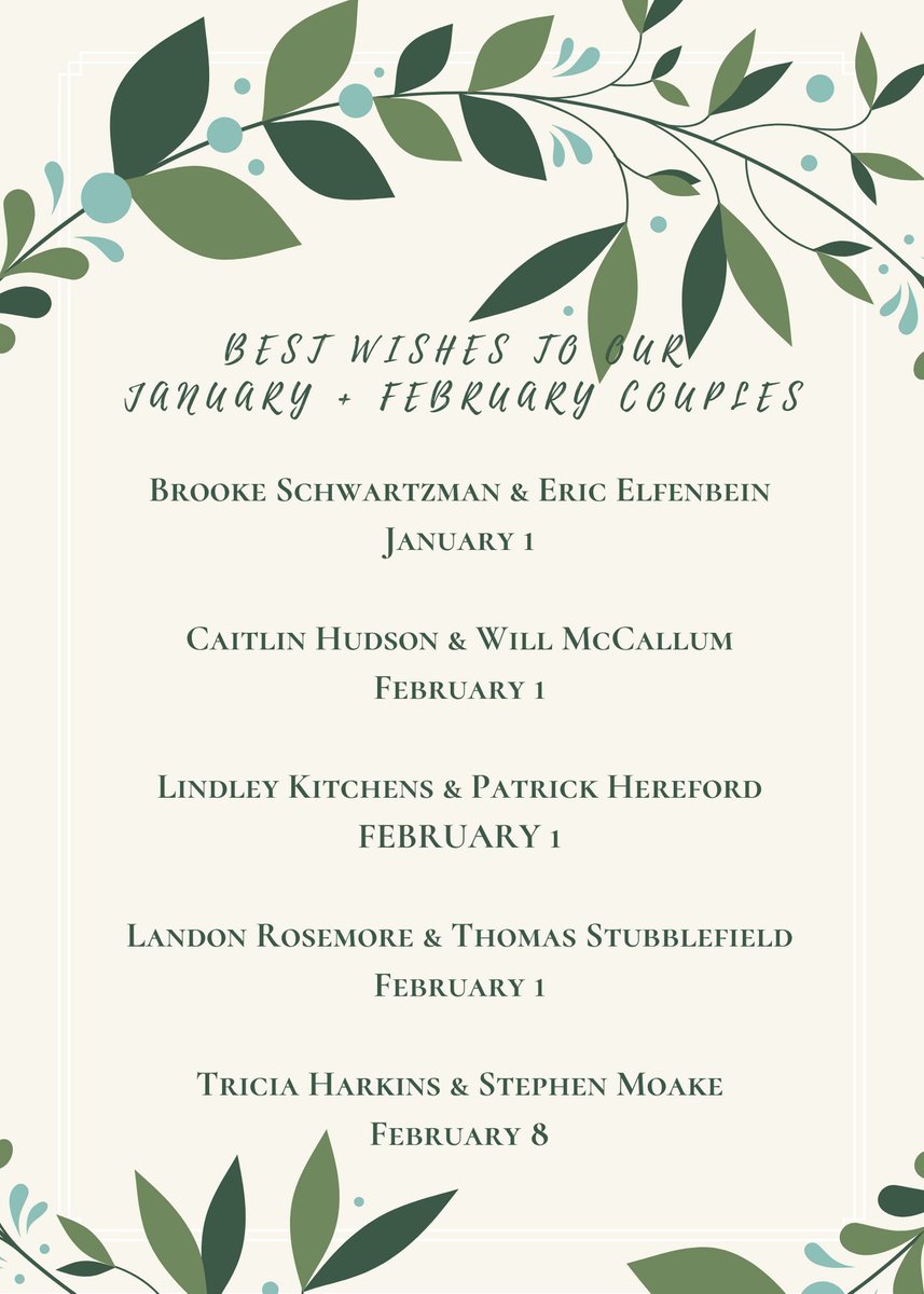 TableMatters's tweet image. Best wishes to our January and February couples! #alabamabride #birminghambride #weddingregistry