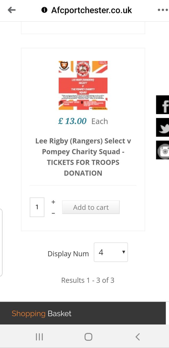 Blueheart 1872 π (@blueheart1872) on Twitter photo Want to help? Then donate a ticket to our troops for the Lee Rigby Memorial Cup. The Lee Rigby Foundation gets the Β£13 and your ticket is gifted to troops. Click on link below and use donate facility
Tickets at
afcportchester.co.uk/rangers-tickets
Please RT,<a href="/bigphilcampion/">BIG Phil Campion</a> π¬π§π¬π§π¬π§ Want to help? Then donate a ticket to our troops for the Lee Rigby Memorial Cup. The Lee Rigby Foundation gets the Β£13 and your ticket is gifted to troops. Click on link below and use donate facility
Tickets at
afcportchester.co.uk/rangers-tickets
Please RT,<a href="/bigphilcampion/">BIG Phil Campion</a> π¬π§π¬π§π¬π§