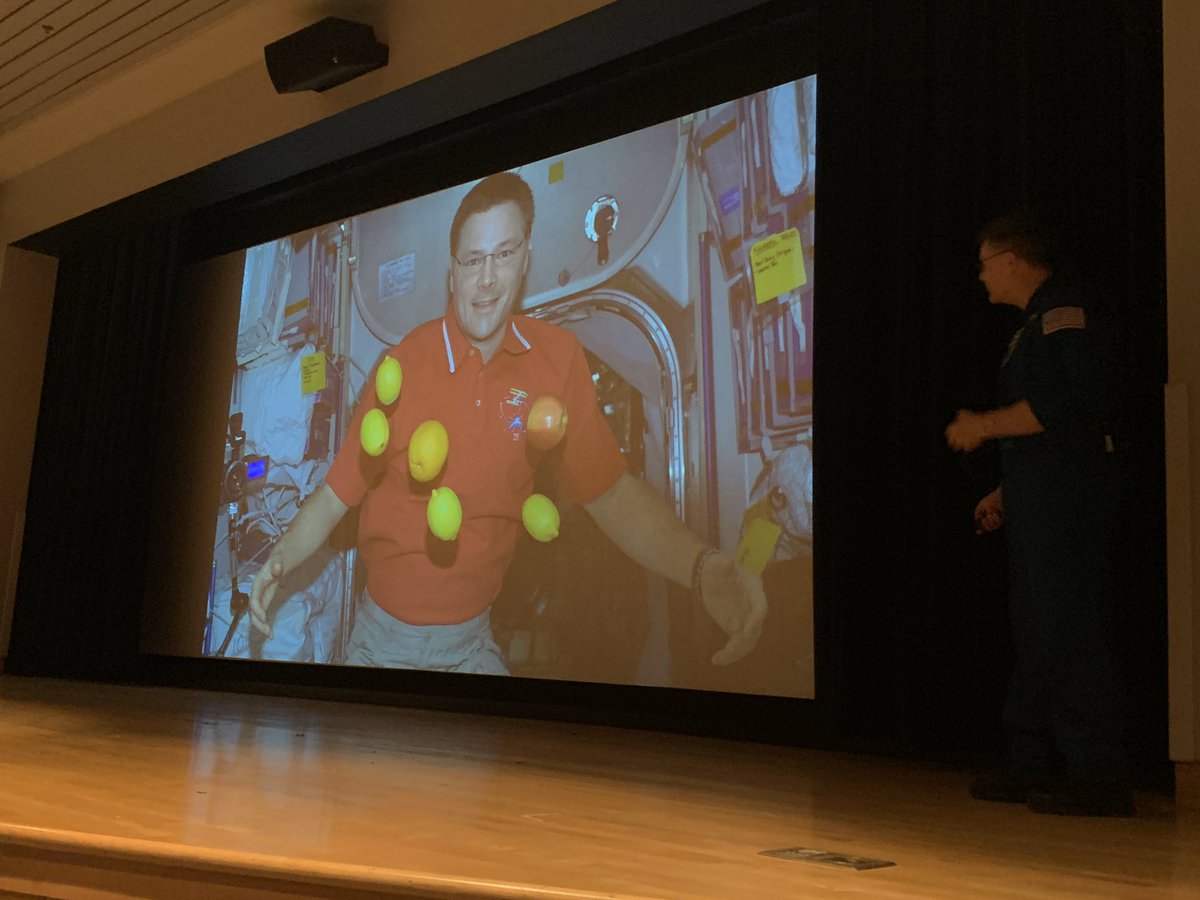 Wheels shows us his apple juggling skills in space!