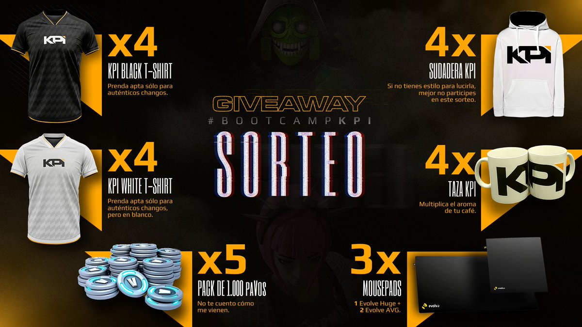 KPI_WORLD's tweet photo. SORTEO con motivo de nuestra #BOOTCAMPKPI.
20 OBJETOS = 20 GANADORES 😱
Para participar:
🔸 Síguenos en @KPI_Gaming
🔸 RT a este TWEET
🔸 Síguenos en instagram ➡️ https://t.co/rZdsWbQFkf
Daremos los ganadores el 3 de febrero 👀 https://t.co/OHbfe7Sg4d