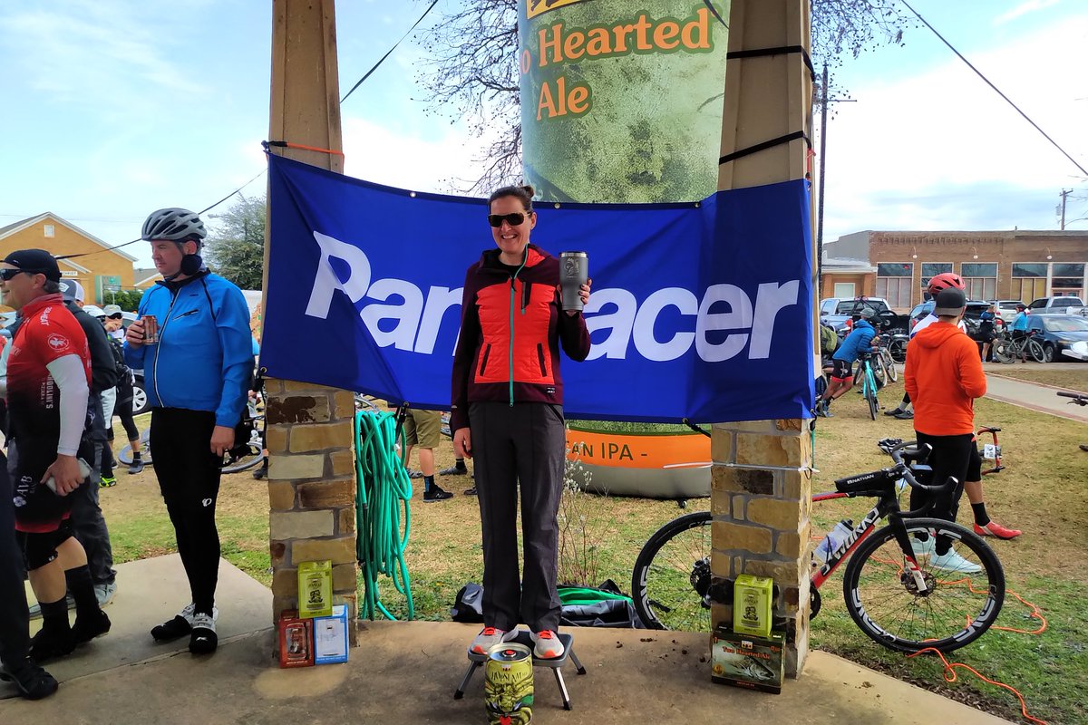 When your wife ropes you into a Gravel Ride. Good news is, she won her age category!