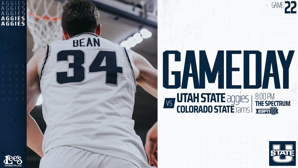 aggiesindc's tweet photo. It’s #USUGAMEDAY 🏀 @USUBasketball faces Colorado State tonight at 10:00 p.m. ET in the #Spectrum
🖥 @ESPNU
#AggiesAllTheWay #Respectrum #SpectrumMagic 🎩💥 https://t.co/85MG9y338Q