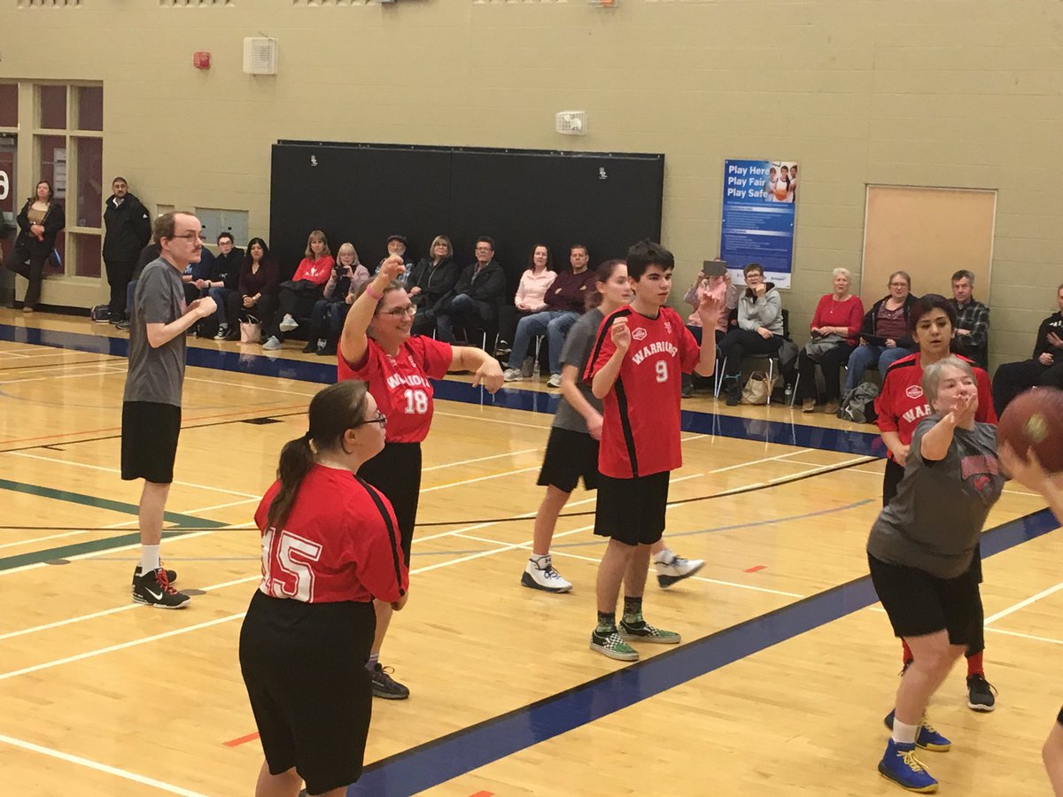 HaltonPolice's tweet photo. Our Officers and TRACK volunteers spending some quality time with athletes @SOOntario basketball tournament at the Haber Rec Centre!  Good luck to all the teams...and most importantly, have FUN!!! ^rj https://t.co/uxDIb9AqrS