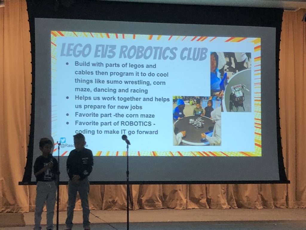 RascalPride's tweet photo. Copernicus and Anthony are coders extraordinaire! They are sharing about our coding clubs
#KidBOOM 💥 #StudentVoice #Coding #Robotics 🤖
#WeAreRUSD @RowlandSchools #RUSDShowCase #RascalsRock https://t.co/cNKytQcoBB