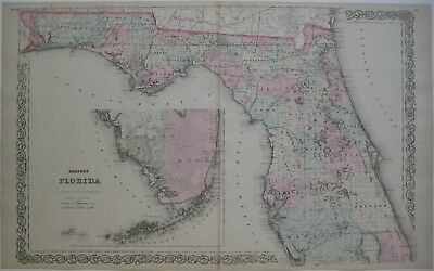 NewWorldMaps's tweet image. Handsome large-format antique lithographed map titled "Colton's Florida" in original hand color with decorative scrollwork border, printed more than 150 years ago.

$295.00

Available at our top-rated eBay store:
ow.ly/BWjg50y4nJI 

#ColtonMap #Florida #Cartography #History