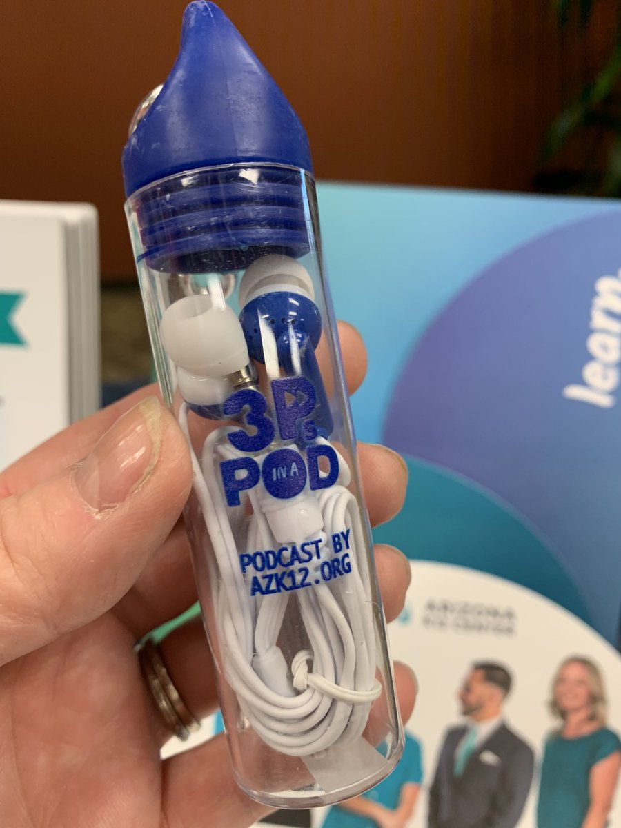 So glad I forgot my headphones for @azk12 Coaching Saturday because I love these #3PsinaPod portable sets they are giving away! Who is the king of useful teacher swag? You know it’s AZK12 Center! #NBCT