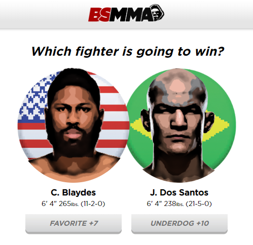 BigShotMMA's tweet photo. Last call for #UFCRaleigh! Top scorer in our free entry contest wins a branded BSMMA dri-fit shirt... who ya got in the main event: @RazorBlaydes265 or @junior_cigano? Get those picks in before it's too late @ https://t.co/ea3IQYRR2A https://t.co/owKAHvwWMy