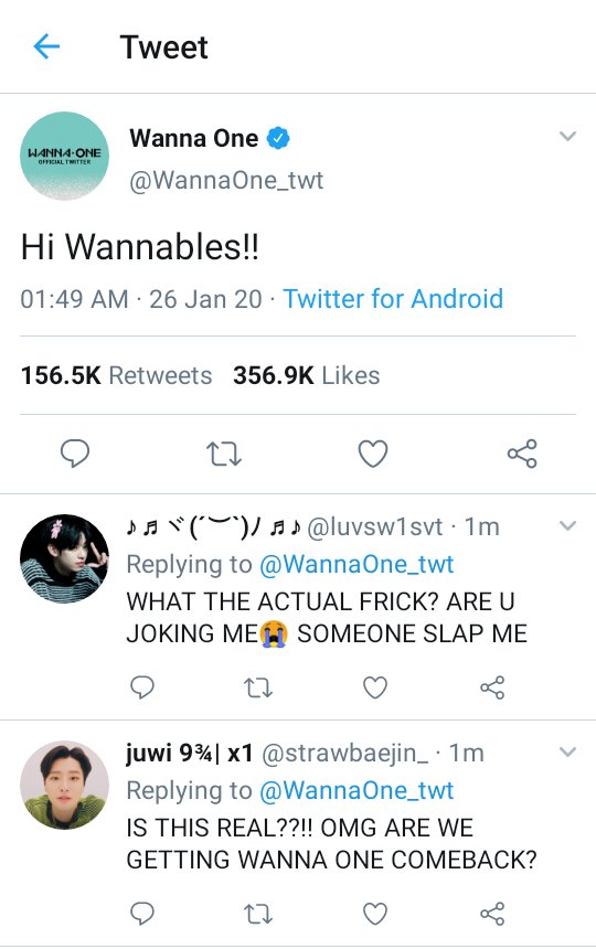 winterdaphne___'s tweet photo. โฐ wanna one! short au
โ a small gathering of Wanna One to celebrate the anniversary of disbandment that happened one year ago. https://t.co/H02QomoVyA