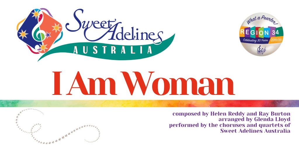 "WE ARE WOMEN, HEAR US ROAR!": We are Sweet Adelines Australia. For our 30th Anniversary Year, we celebrate Australia Day 2020 with our new regional song.
Every chorus in Region 34 sings Glenda Lloyd's arrangement of Helen Reddy's iconic anthem.
youtu.be/r_fgnW0jRvk