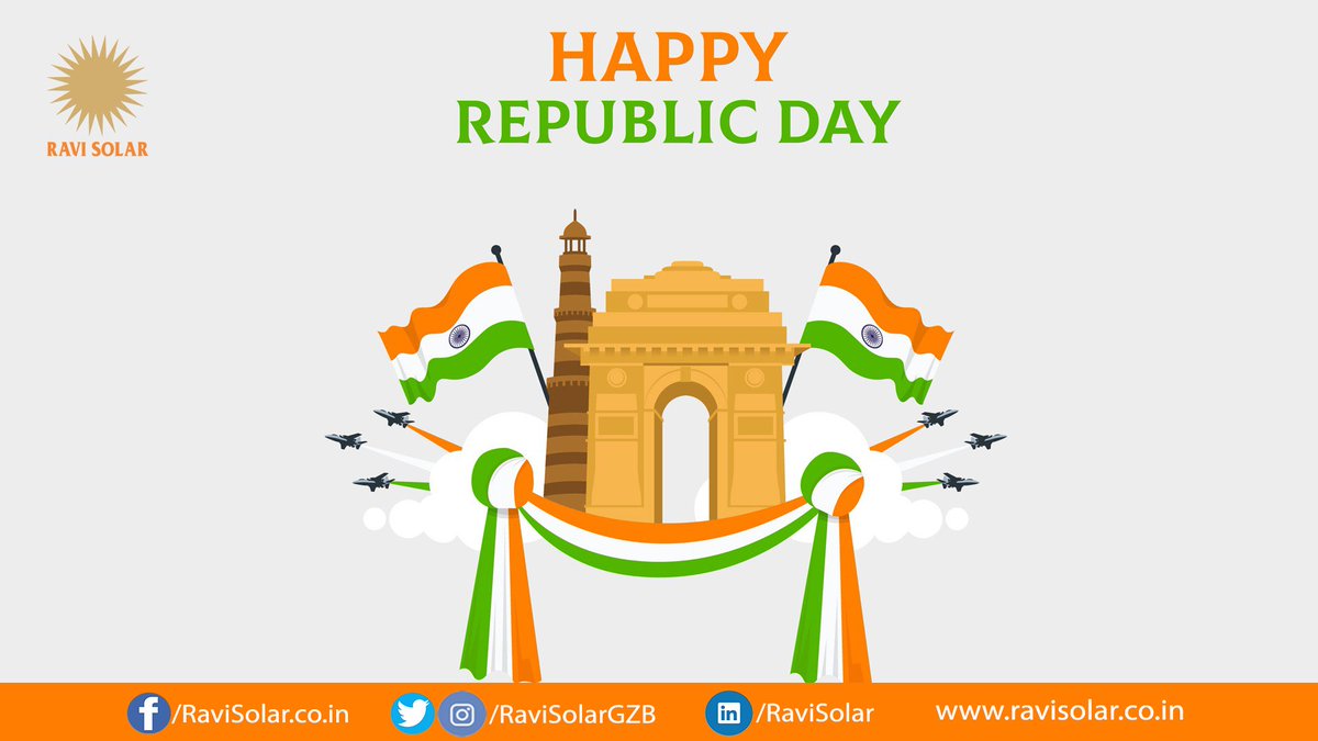 RaviSolarGZB's tweet photo. Let's salute the sacrifices made by freedom fighters &amp; soldiers who made us realise the dream of an independent and unified India. #HappyRepublicDay! 
#RepublicDayIndia #RepublicDay2020 #गणतंत्र_दिवस #71stRepublicDay #26January Republic Day #JaiHind🇮🇳 #RaviSolar #Ghaziabad https://t.co/yokhPgo4fn