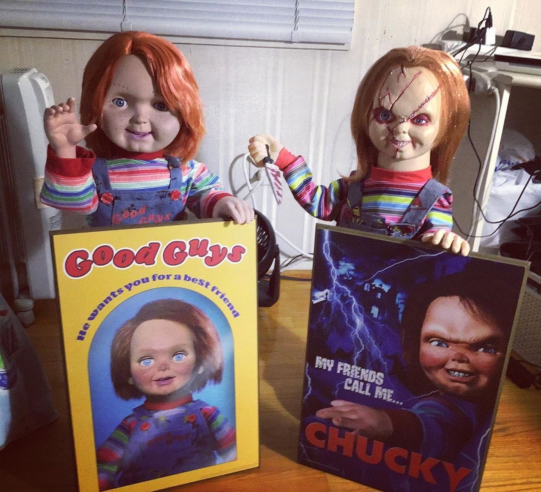 williamlouie5's tweet photo. Good guy wall art bad guy Wall artπΌ #chucky #goodguydoll #scarredchucky #childsplay #wallart #killerdoll #friendlydoll #horrormovie #merchandise https://t.co/IreQUWcUK7