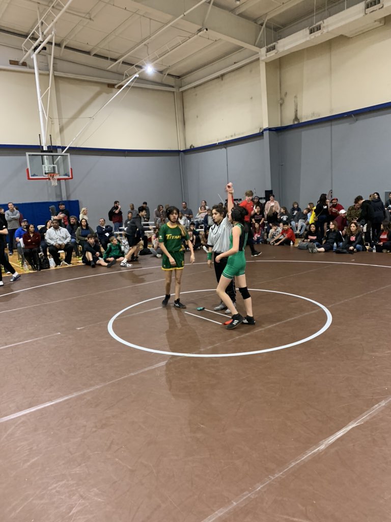 DragonMSWrestle's tweet photo. Brenna just won her second Middle School State Title. She is the second wrestler in the middle school program to do that. Brenna’s sister Balely was the first. https://t.co/e7A4F6jd0U