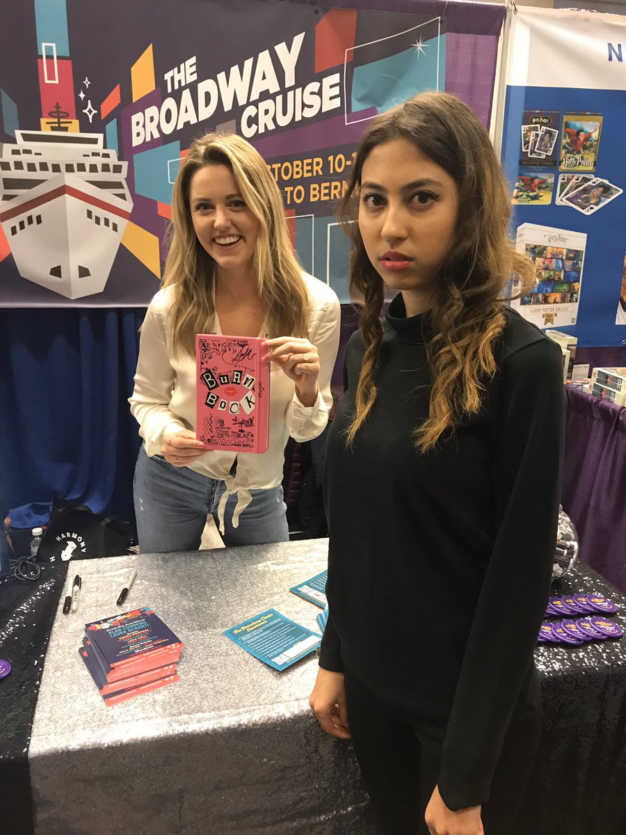 EmilyKimoto's tweet photo. Well when the Regina George @taylizlou calls your outfit perfect and you don’t know what to do anymore @bwaycon thank you for this moment #onlyatbroadwaycon https://t.co/TgefhFJ7R3