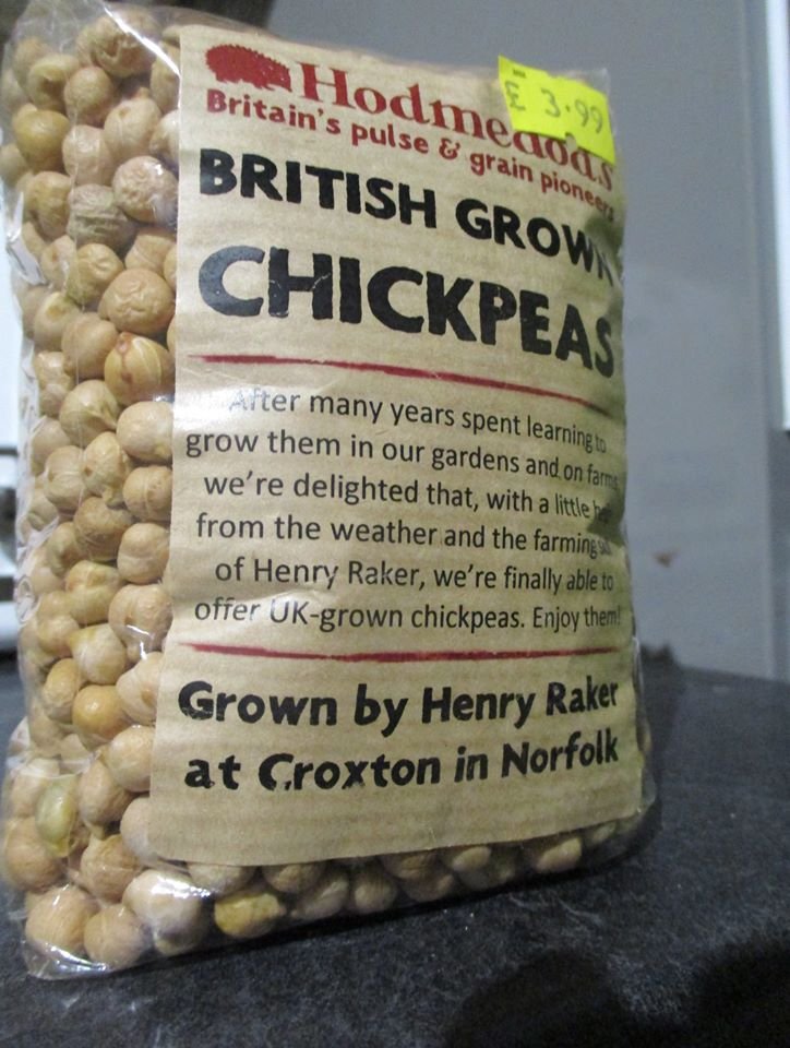 The first commercially available crop of British grown Chickpeas are available in-store!