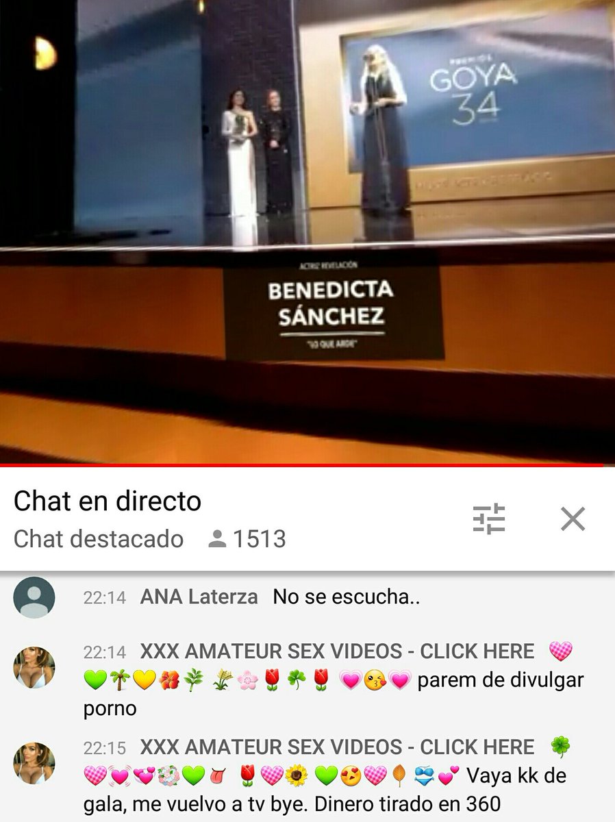 javimos's tweet photo. Parabéns Benedicta!! E non mires o chat do #Streaming360 !! #Goya2020 https://t.co/iXZTm2eEpH