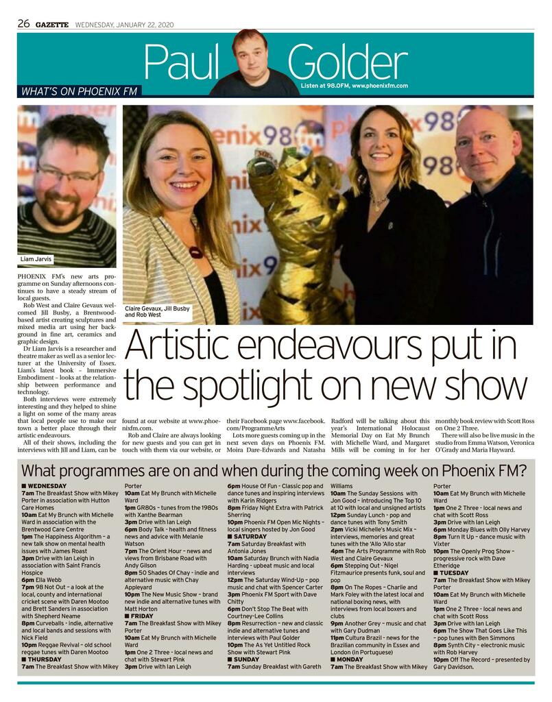 phoenixfm's tweet photo. Artistic endeavours put in the spotlight on new show https://t.co/VoaNEInRa3 https://t.co/80ZHLfZ3ER
