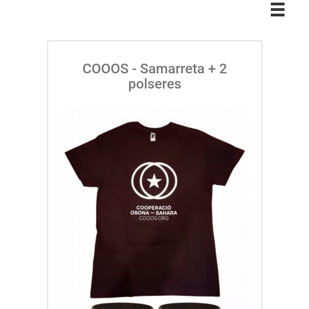 COOOSahara's tweet photo. 🔴 ei!!!! Us animem a visitar la nostra botiga on-line per comprar tot el material que tenim de #cooos 🔴 ✔samarretes de dona, home i infantils
✔ polseres
✔ llibres
✔ bosses de roba
Us deixem el link a la bio⬆⬆ Ara sí que ningú té excusa!! 😬
https://t.co/QQAI1Gsz2O
#cooos https://t.co/IMuEQwLu10