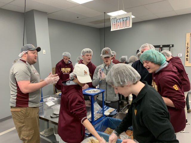 RamblerHockey's tweet photo. Last night the JV team donated their time at Feed My Starving Children. Nice work boys! @fmsc_org https://t.co/24AThmlgAW