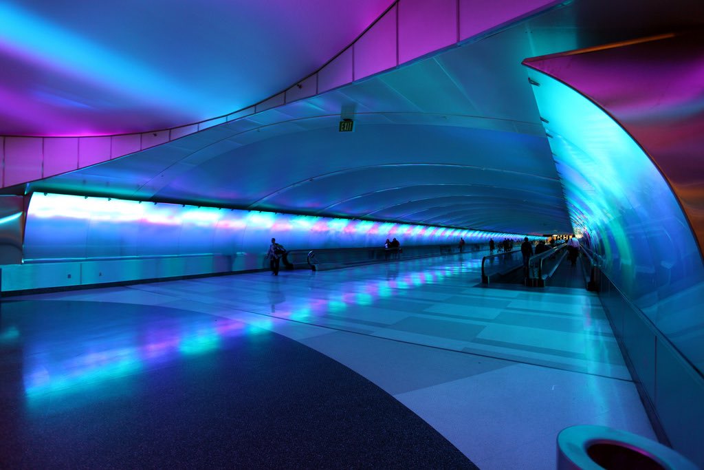 On Twitter Light Tunnel At The Edward H Mcnamara Terminal Detroit Metropolitan Airport 2002