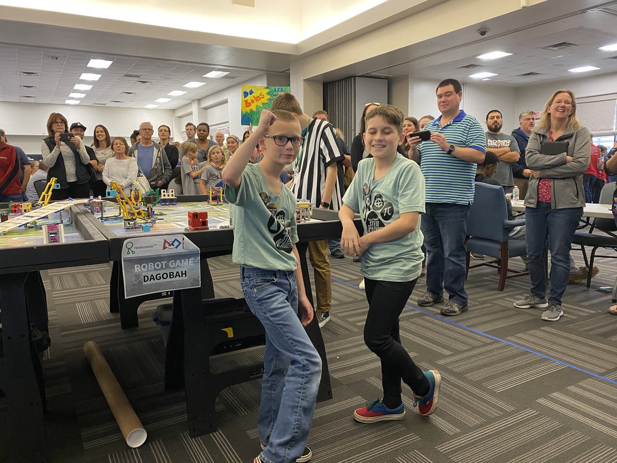 happily_teachyp's tweet photo. Two teams are going to regionals &amp; we are the PROUDEST of them ALL!! Such a successful day, our kiddos are amazing! @Gr8FlaglerSchls The kids are already hoping you’ll come back to help them improve! 😂❤️ 
@wesSTEMacademy #stemsoars #stem #stem #FIRSTLEGOLeague #LEGO https://t.co/VSHlKFv8A9