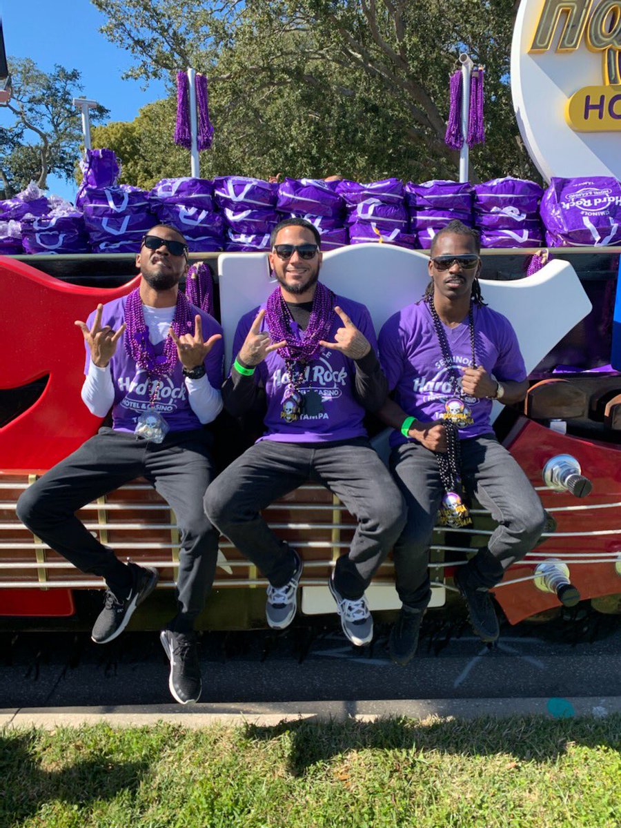 Gasparilla 2020 wasn’t ready for the #hardrocktampa #hardrockguys #hardrockgirls Invasion. ✊🤘🏴‍☠️🤘✊.