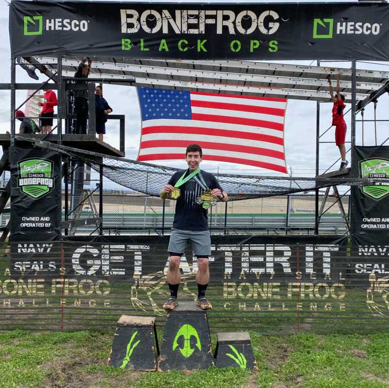 Bonefrog_'s tweet photo. CONGRATULATIONS to our first ever GOLDEN TRIDENT winner Spencer Rau. He ran 18 miles and 100 obstacles never losing his band. AWESOME JOB!!
#bonefrog #bonefrog2020 #bonefrogaustin #cota https://t.co/5YzSN9J6ol