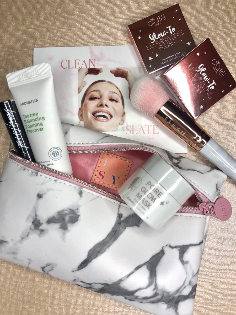 swatchmelilmami's tweet photo. My January #IPSYCleanSlate #glambag is a marbleous😉group of beautiful products! Brands included: @ciatelondon @FARAHBrushes @beautyforreal @Aromatics_Intl &amp; JJ Young 💗 #cosmetics #makeupphotography #makeupflatlay #crueltyfreemakeup #discoverunder1k #IPSY #subscriptionbox https://t.co/am3gqiwleB